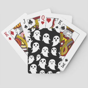 Cute Boo Spook Halloween Cartoon Ghost Playing Cards