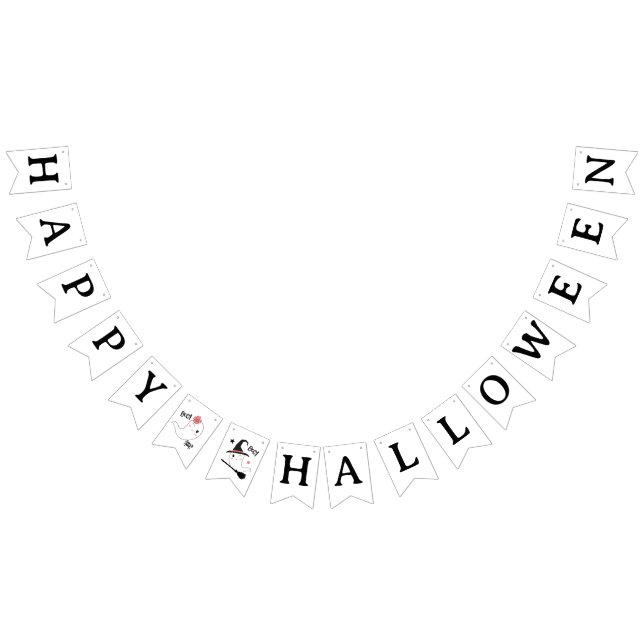 Cute Boo Spooky Ghost Halloween Pink Girl Bunting (All)