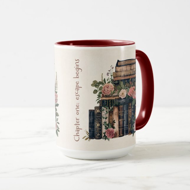 Cute Book Lover Quote Wrap Mug (Front Right)