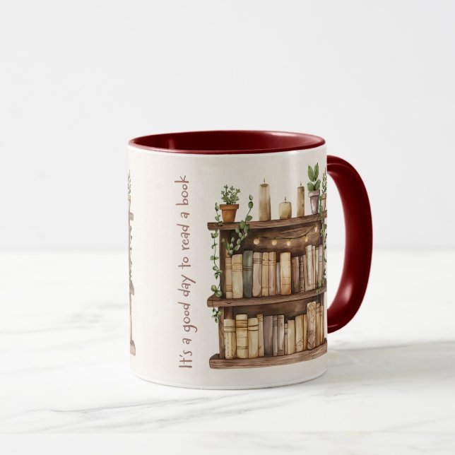 Cute Book Lover Quote Wrap Mug (Front Right)