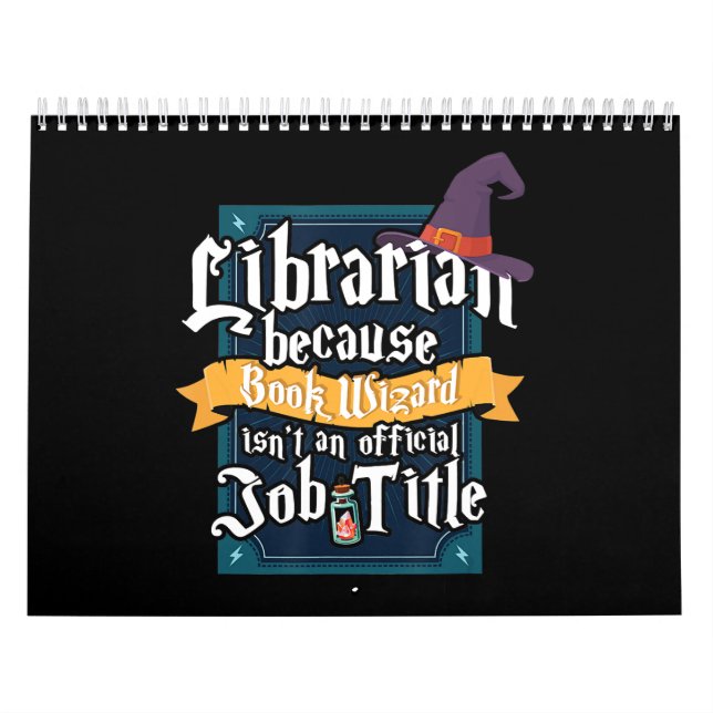 Cute Book Reading Lover Librarian Present Books Calendar (Cover)