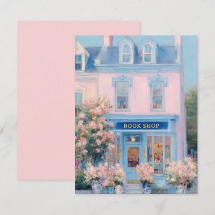Cute Book Shop Floral Book Lover Card