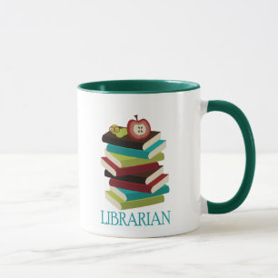 Cute Book Stack Librarian Gift Mug