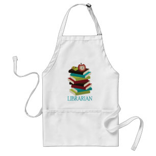 Cute Book Stack Librarian Gift Standard Apron