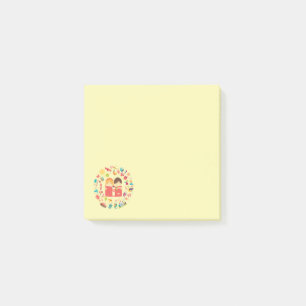 Cute book theme colourful girl's post-it notes