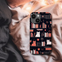 Cute Bookish Cats Books Pink