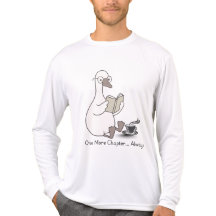 Cute Bookish Duck Reading with Coffee T shirt