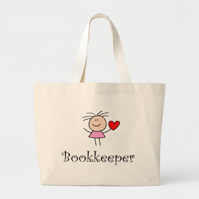 Cute Bookkeeper Tote Bag (Front)
