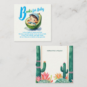 Cute Books for Baby Boy Shower Fiesta Avocado Enclosure Card