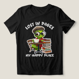 Cute Bookworm Reading Tea Time Women's T-Shirt Tri-Blend Shirt