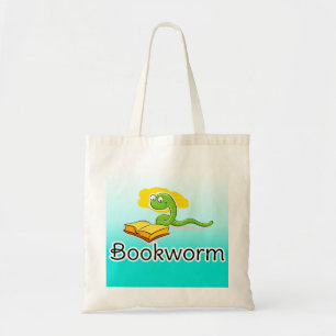 Cute Bookworm w/Glasses Tote Bag