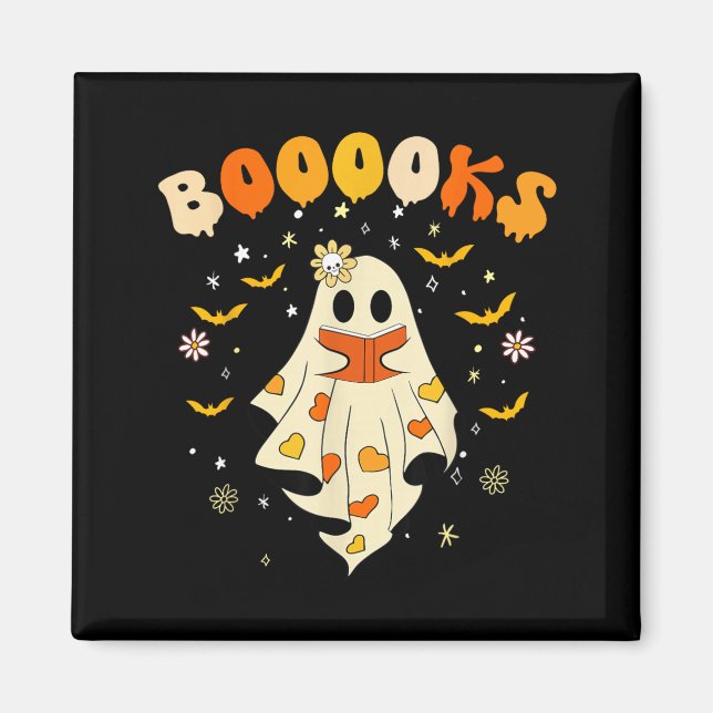 Cute Boooks Ghost Read More Books Funny Teacher Magnet (Front)
