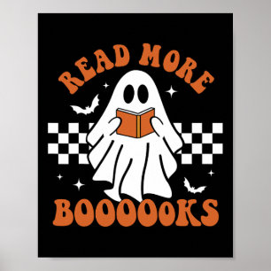 Cute Booooks Ghost Read More Books Fun Teacher Hal Poster