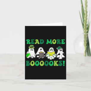 Cute Booooks Ghost Read More Books Funny Teacher S Card