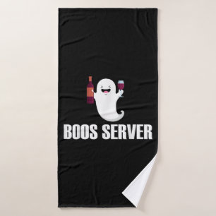 Cute Boos Server Bartender Waitress Halloween Bath Towel