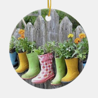 CUTE "BOOT" PLANTERS FOR THE FLOWER LOVER CERAMIC TREE DECORATION