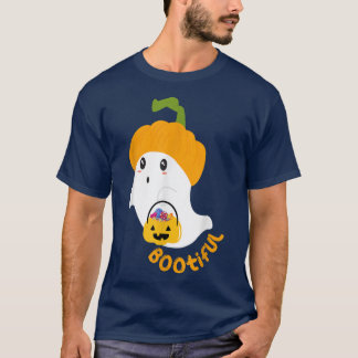 Cute Bootiful Girl Halloween Ghost Girl Ghost Kids T-Shirt
