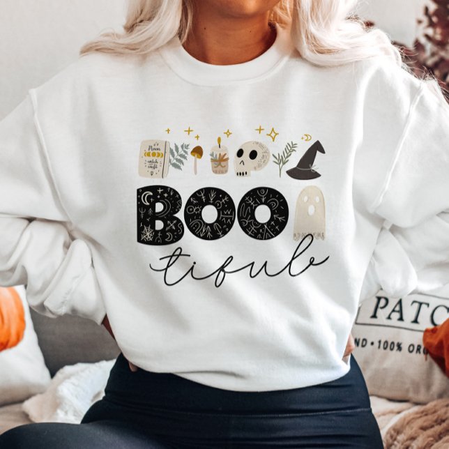 Cute Bootiful Halloween Botanical Witch  Sweatshirt (Creator Uploaded)