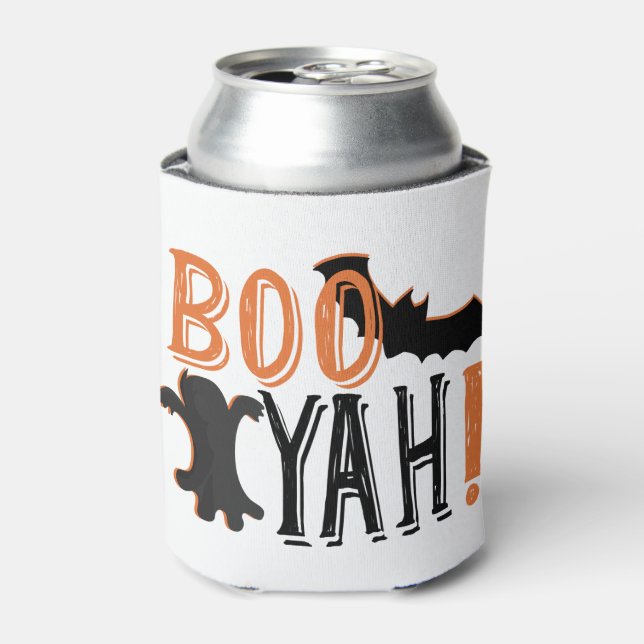 cute booyah halloween can cooler (Can Front)
