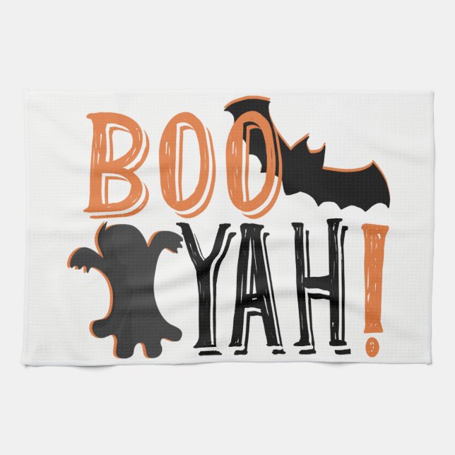 cute booyah halloween tea towel (Horizontal)