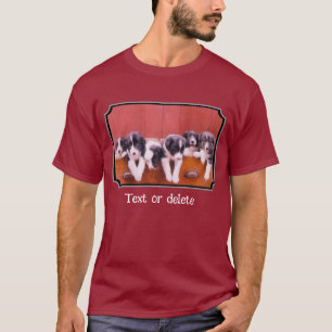 Cute Border Collie Puppies Personalized T-Shirt