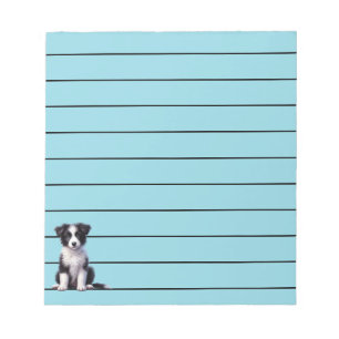 Cute Border Collie Puppy Notepad