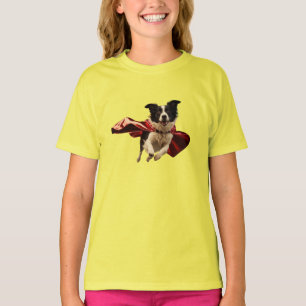 Cute Border Collie Superhero Kid's T-Shirt