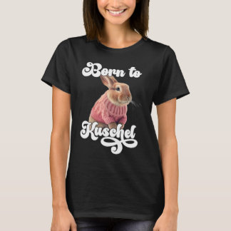 Cute Born to Cuddly Rabbit Retro Winter Ski Rabbit T-Shirt