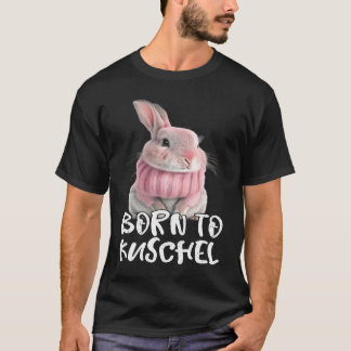 Cute Born to Cuddly Rabbit Winter Rabbit Mum T-Shirt