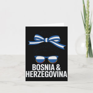 Cute Bosnia Herzegovina Born Mum Hajmo Bosno Girl Card