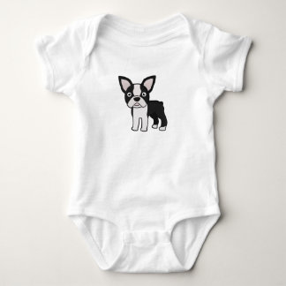 Cute Boston Terrier Baby Bodysuit