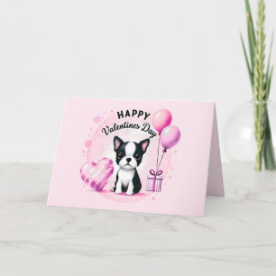 Cute Boston Terrier Birthday Card