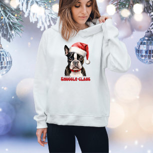 Cute Boston Terrier Christmas  Hoodie