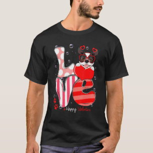 Cute Boston Terrier Dog Love Valentine Puppy T-Shirt