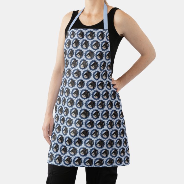 Cute Boston Terrier Dog Pattern Apron (Insitu)