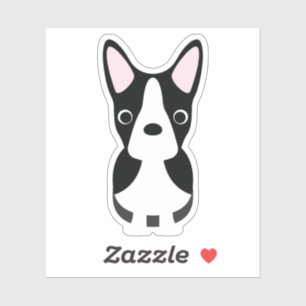 Cute Boston Terrier Dog Puppy Pup Kiss Cut Vinyl