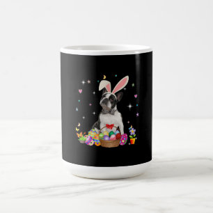 Cute Boston Terrier Easter Day Bunny Eggs Easter Coffee Mug