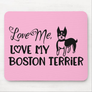 Cute Boston Terrier Gift Puppy Dog Lover Mouse Mat