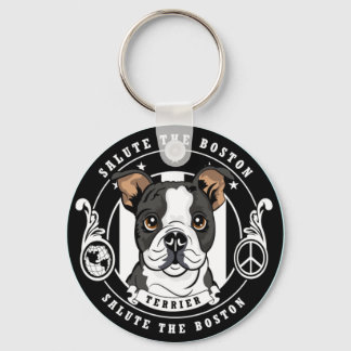 Cute Boston Terrier Keychain