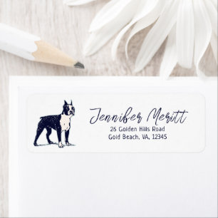 Cute Boston Terrier Lover Mom Dad Dog Portrait
