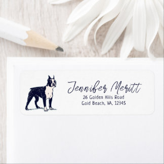 Cute Boston Terrier Lover Mum Dad Dog Portrait