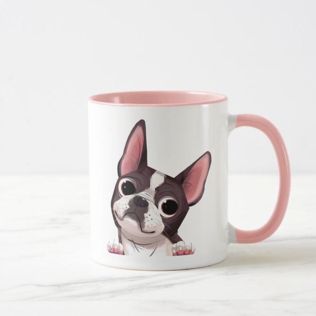 Cute Boston Terrier  Mug (Right)