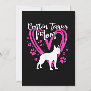 Cute Boston Terrier Mum For Mothers Day Gift Announcement