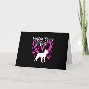 Cute Boston Terrier Mum For Mothers Day Gift Holiday Card