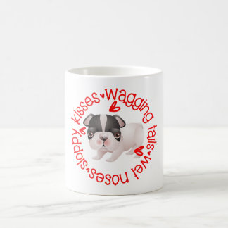 Cute Boston Terrier, sloppy kisses Coffee Mug