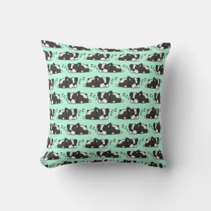 Cute Boston Terrier ZZZ Dog Lovers Gifts Pet Puppy Cushion