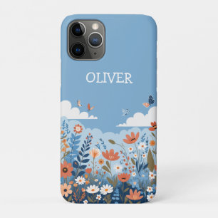 Cute Botanical Elegant Wildflowers Personalised iPhone 11 Pro Case