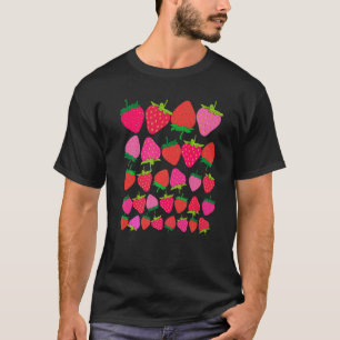Cute Botanical Fruitarian Berry Strawberries Fruit T-Shirt