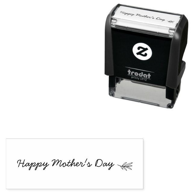 Cute Botanical Happy Mother's Day Self-inking Stamp (In Situ)