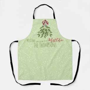Cute Botanical Holiday Christmas Chef Baker Apron